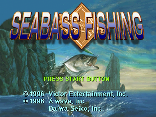 Sea Bass Fishing title screen for Sega Saturn